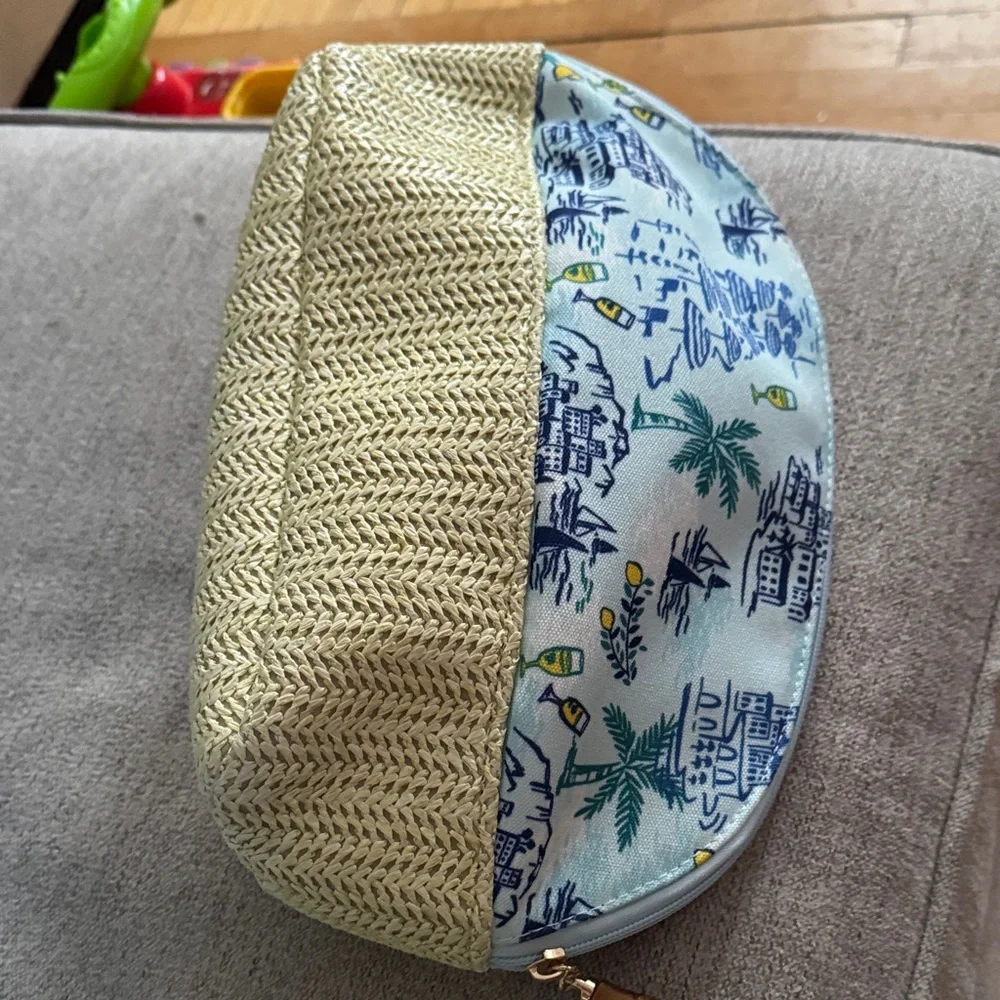Coastal Print Woven Basket